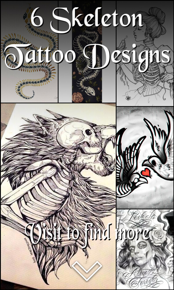 6 Skeleton Tattoo Designs