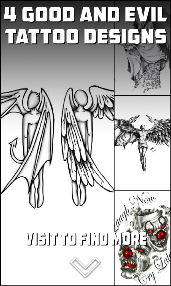 4 Good and Evil Tattoo Designs