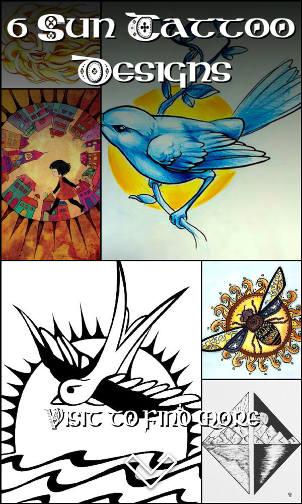 6 Sun Tattoo Designs