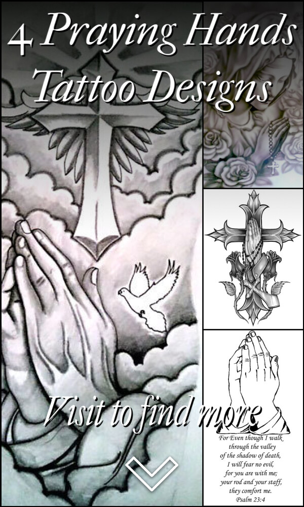 4 Praying Hands Tattoo Designs