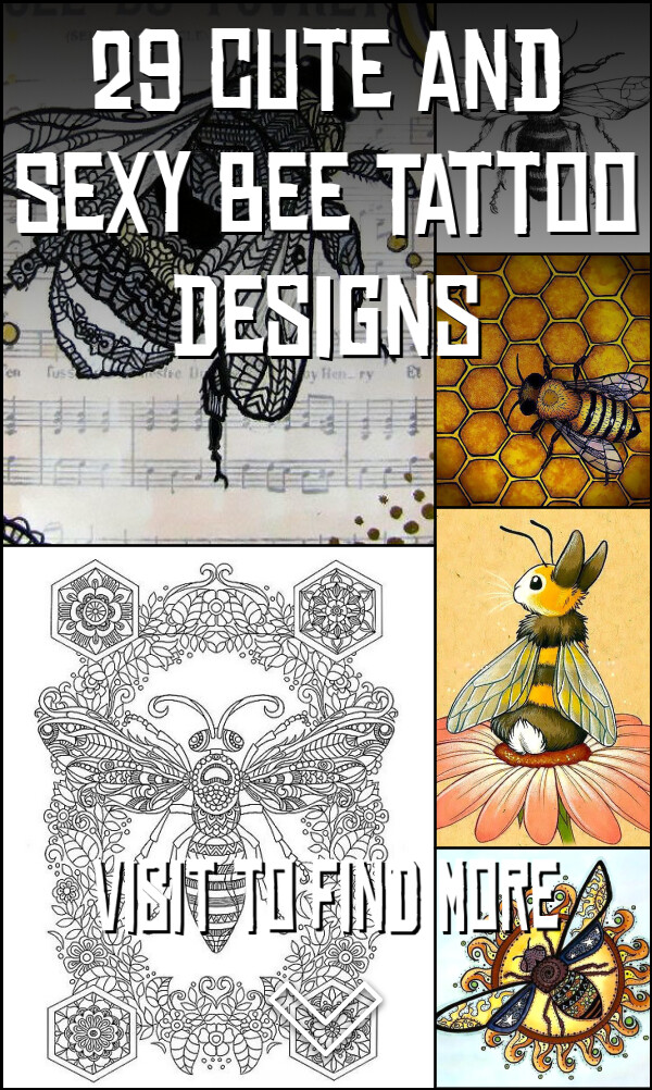 29 Cute and Sexy Bee Tattoo Designs