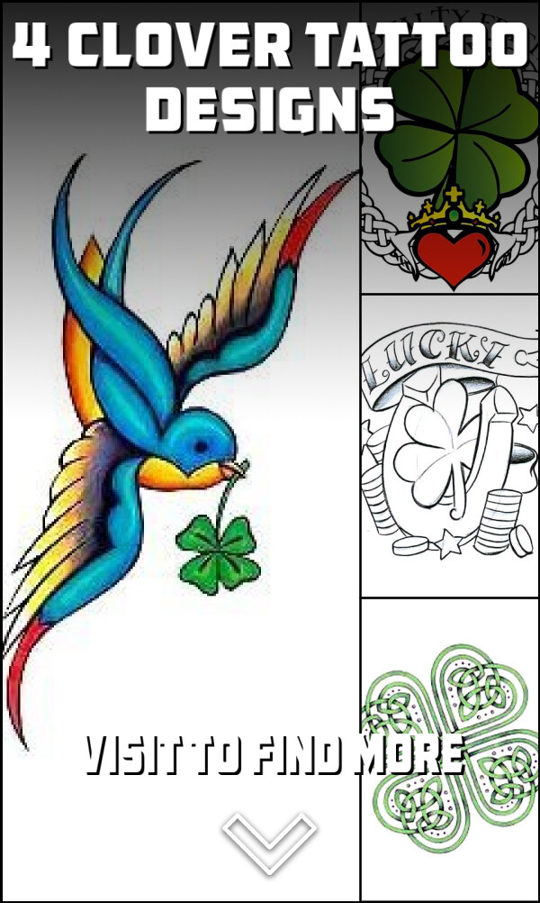 4 Clover Tattoo Designs