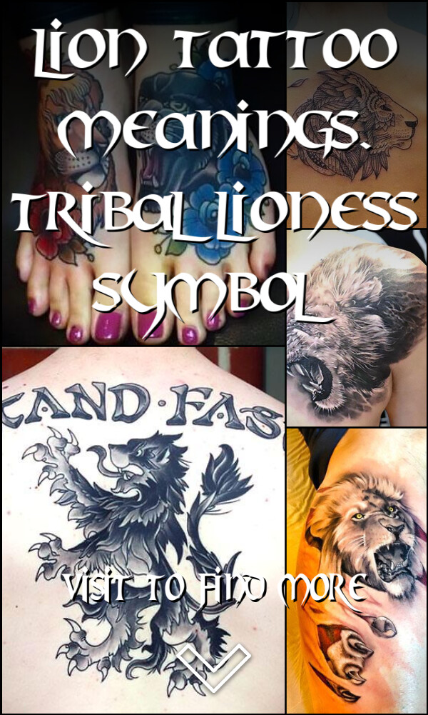 Lion Tattoo Meanings. Tribal Lioness Symbol