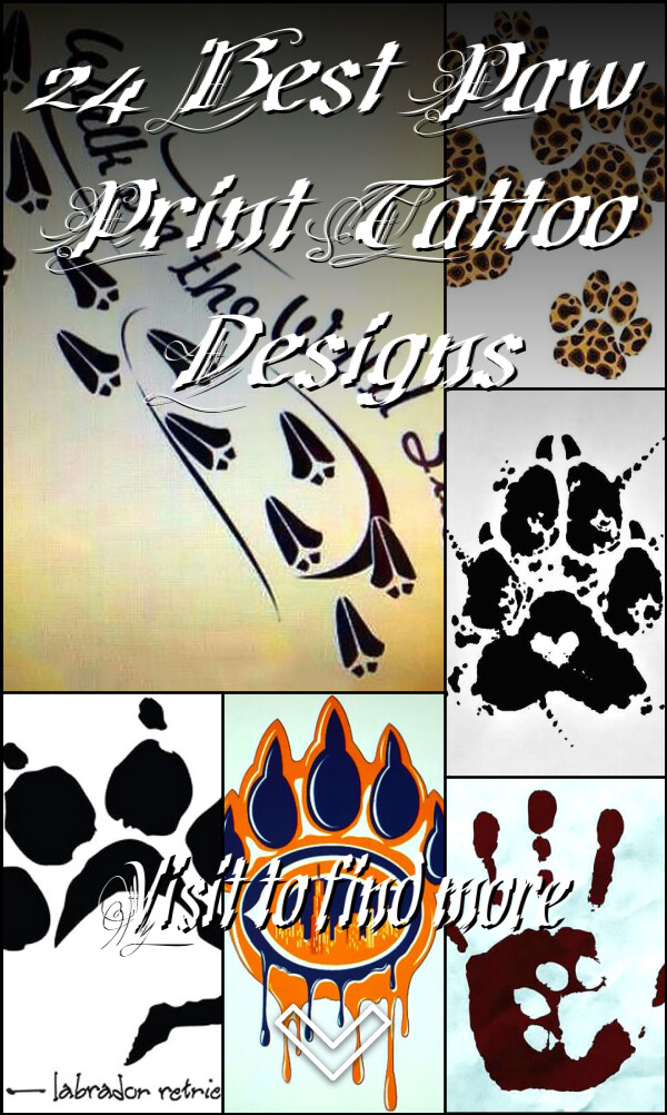 24 Best Paw Print Tattoo Designs
