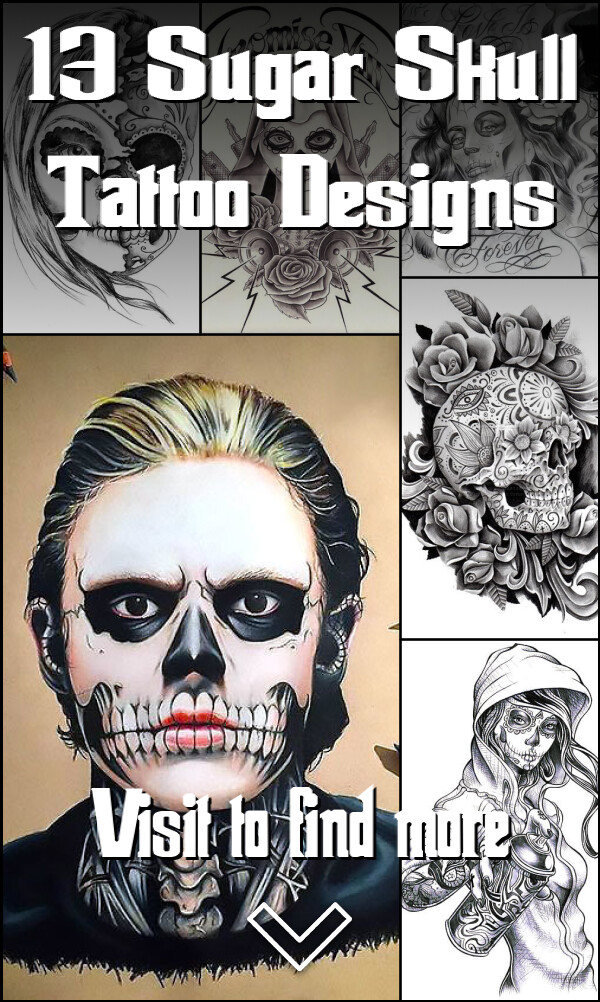 13 Sugar Skull Tattoo Designs