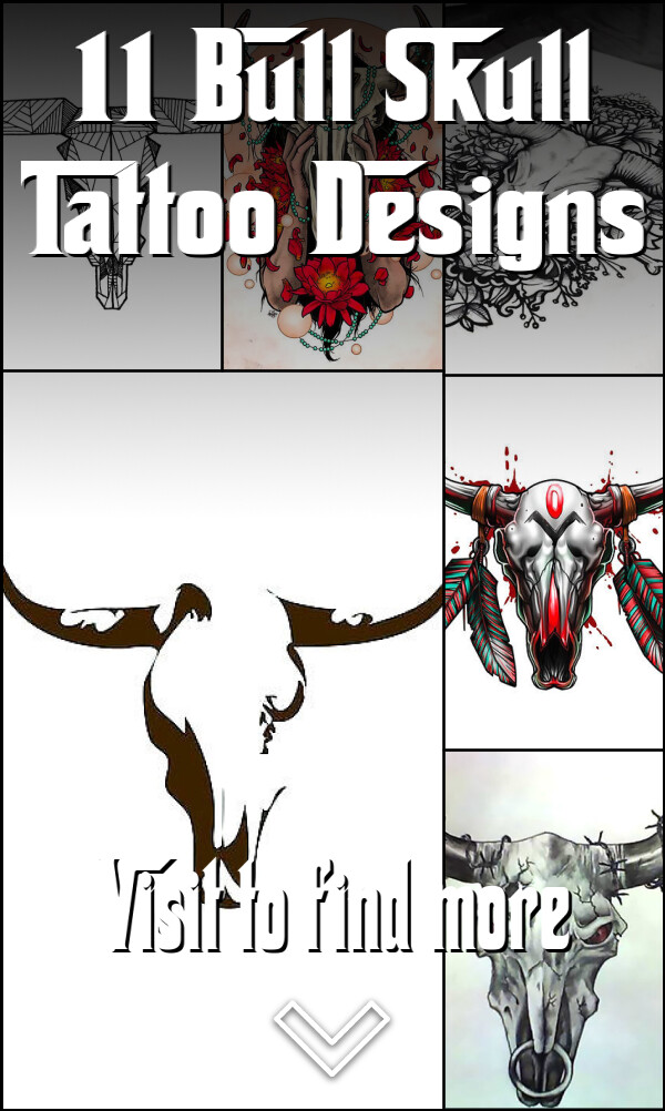 11 Bull Skull Tattoo Designs