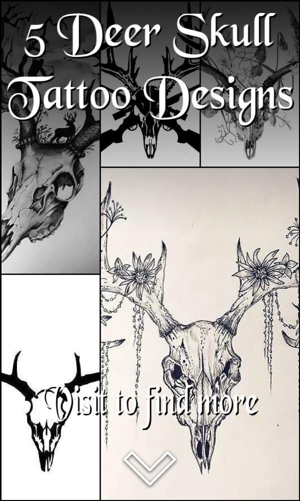 5 Deer Skull Tattoo Designs