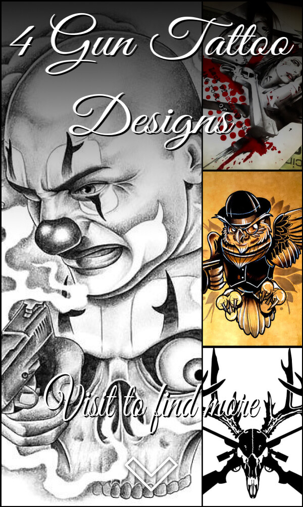 4 Gun Tattoo Designs