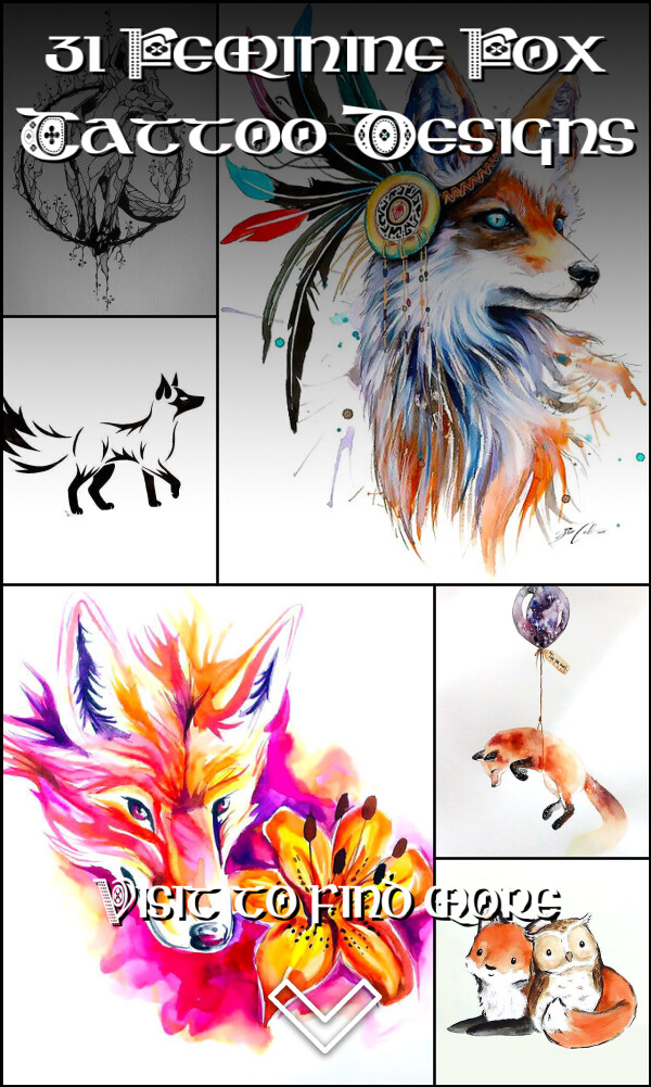31 Feminine Fox Tattoo Designs