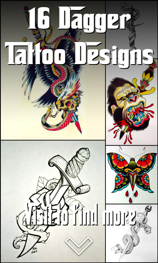 16 Dagger Tattoo Designs