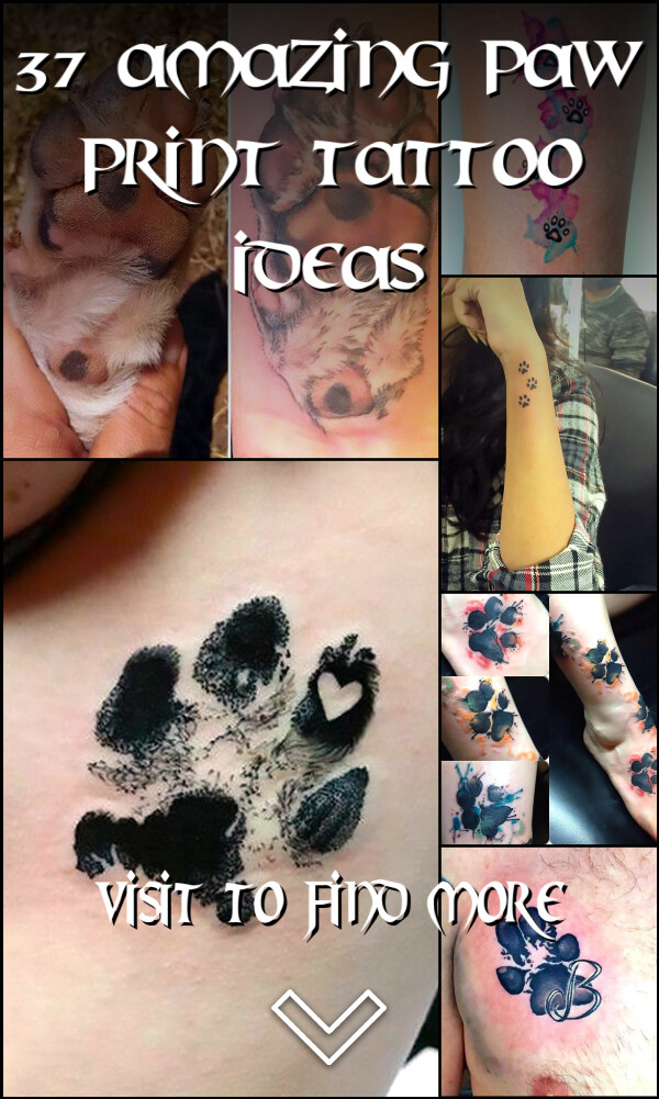 37 Amazing Paw Print Tattoo Ideas