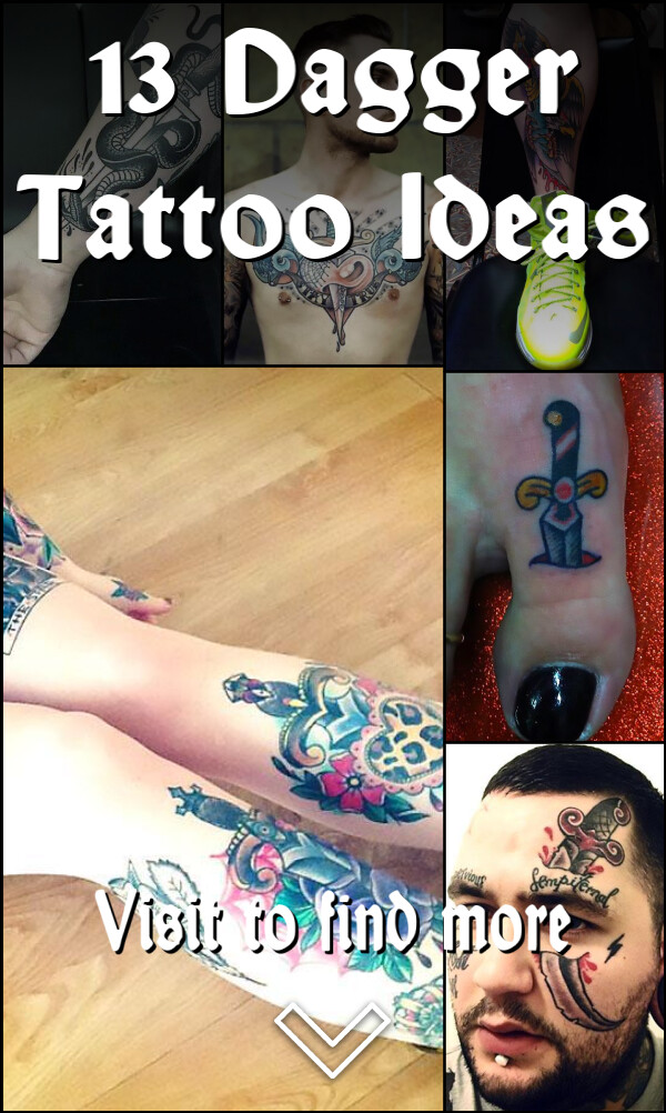 13 Dagger Tattoo Ideas