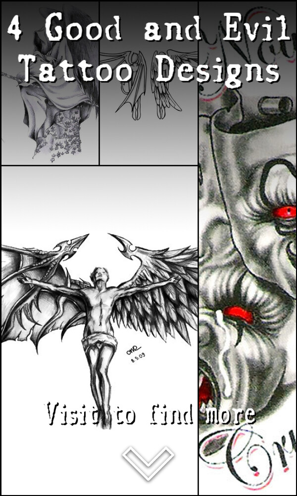 4 Good and Evil Tattoo Designs