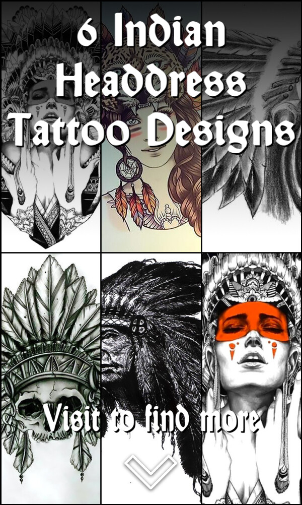 6 Indian Headdress Tattoo Designs