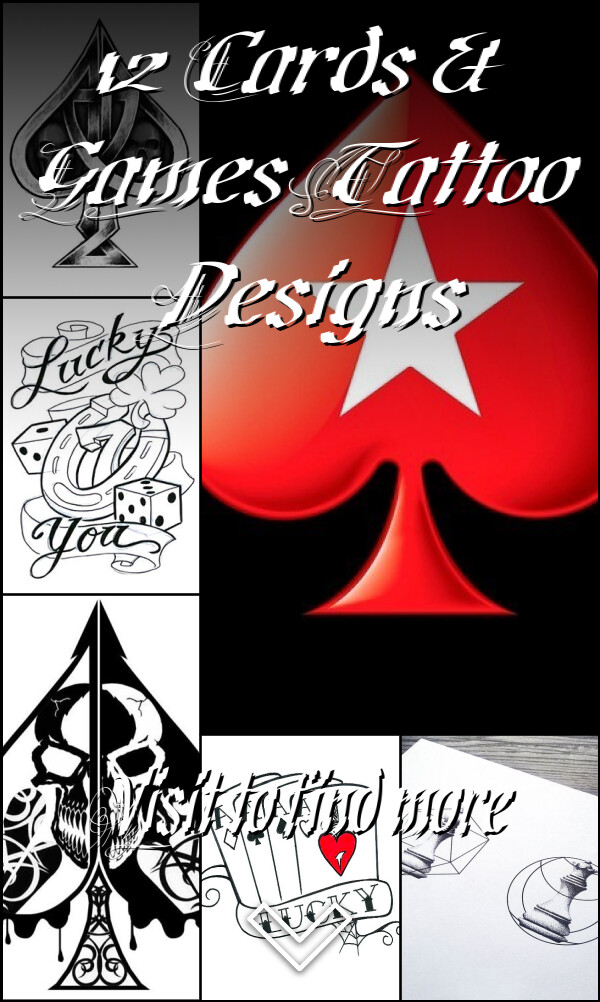 12 Cards & Games Tattoo Designs