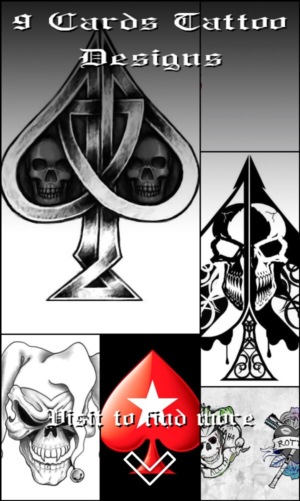 9 Cards Tattoo Designs