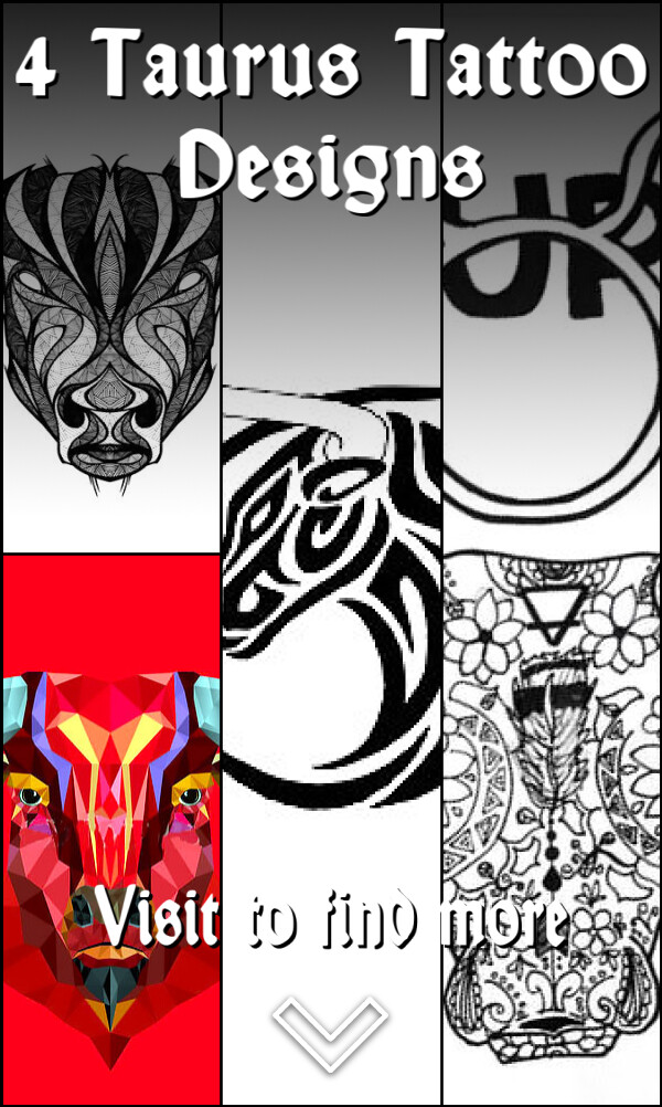 4 Taurus Tattoo Designs