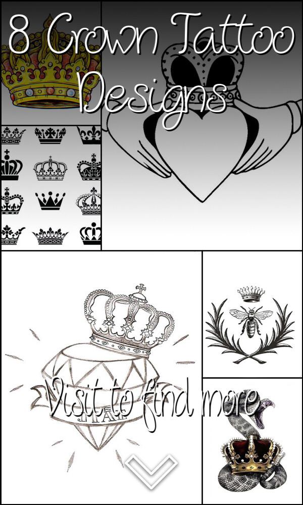 8 Crown Tattoo Designs