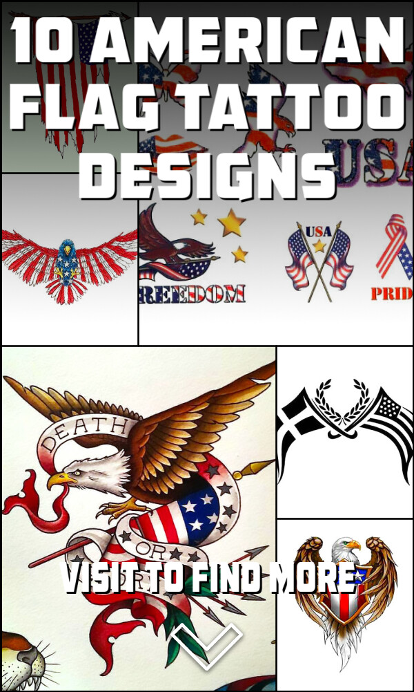 10 American Flag Tattoo Designs