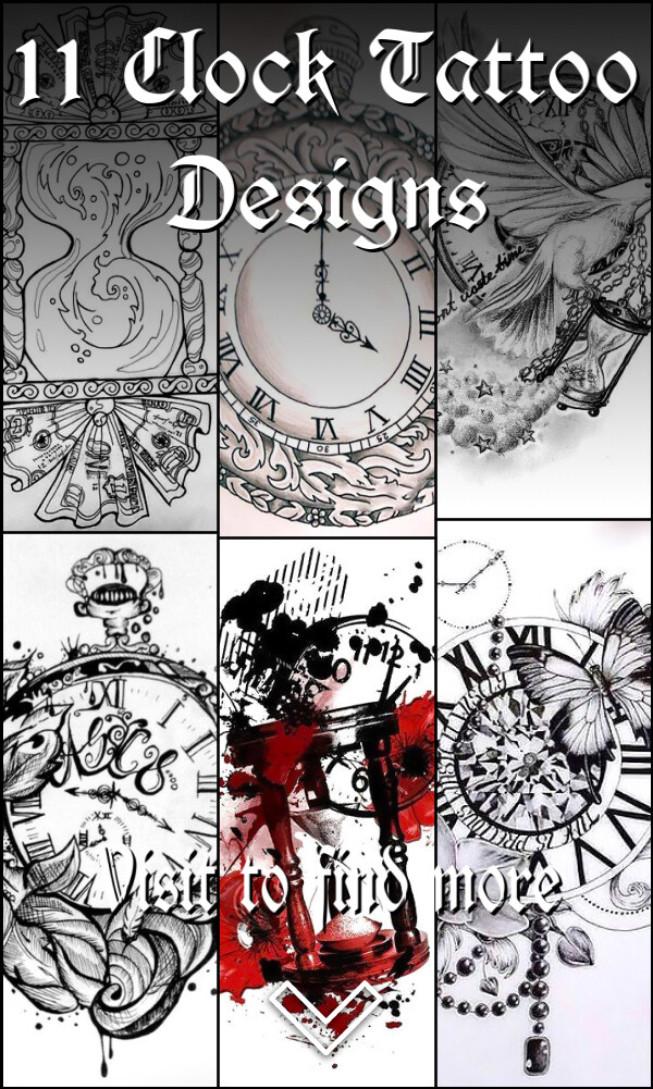11 Clock Tattoo Designs