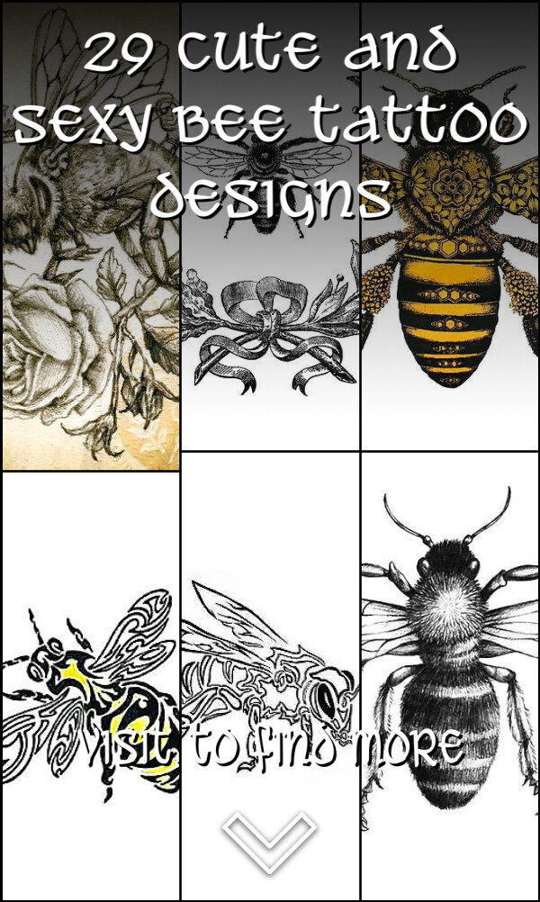29 Cute and Sexy Bee Tattoo Designs