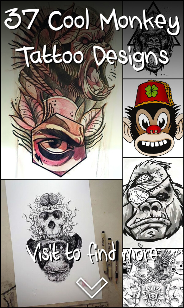 37 Cool Monkey Tattoo Designs