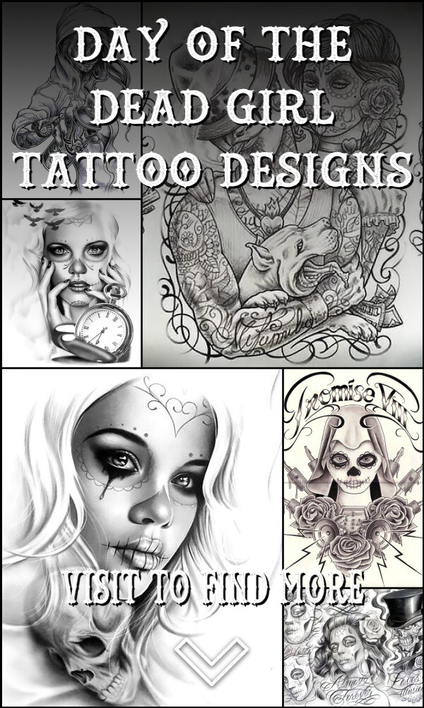 7 Day of the Dead Girl Tattoo Designs