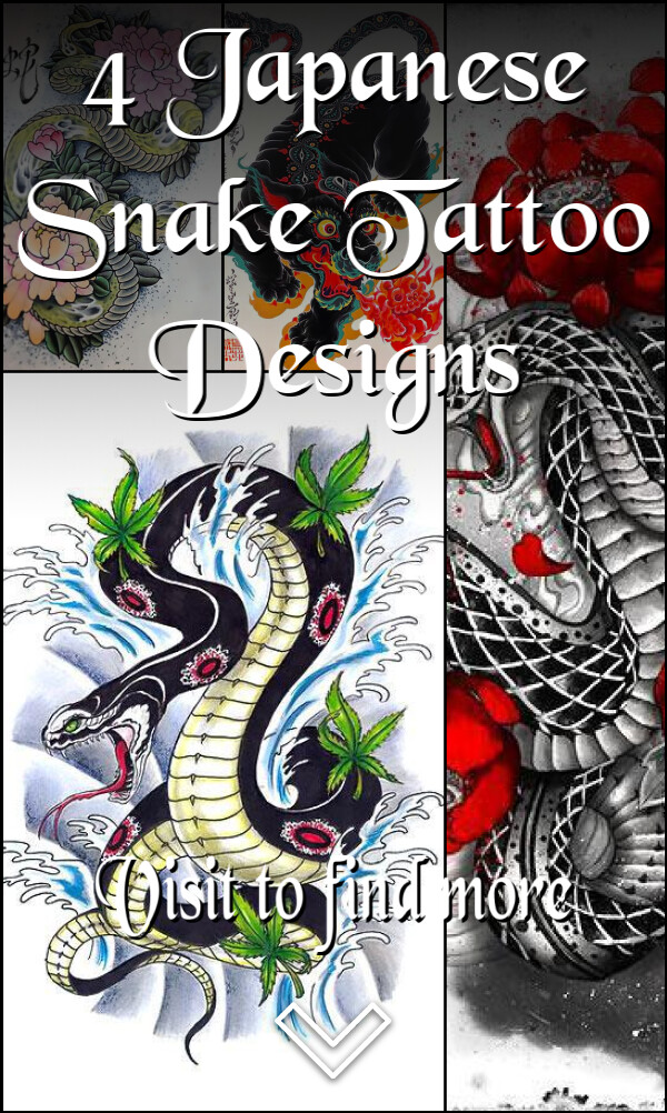 4 Japanese Snake Tattoo Designs