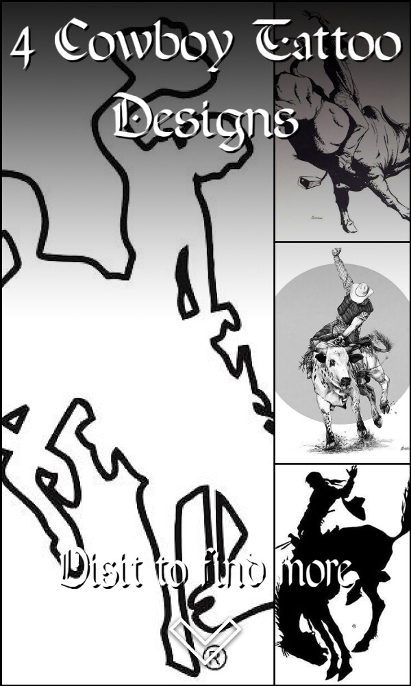 4 Cowboy Tattoo Designs