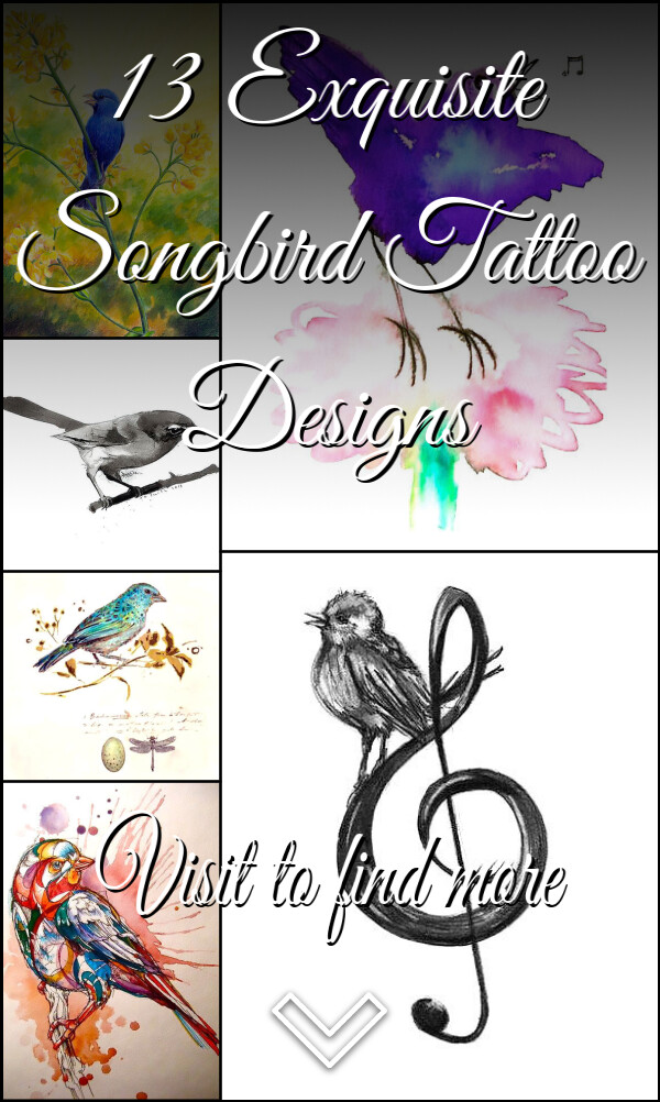 13 Exquisite Songbird Tattoo Designs