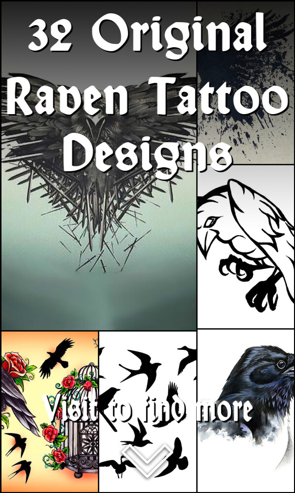 32 Original Raven Tattoo Designs