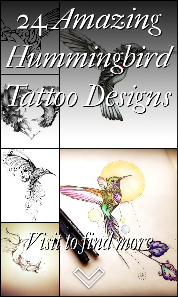 24 Amazing Hummingbird Tattoo Designs