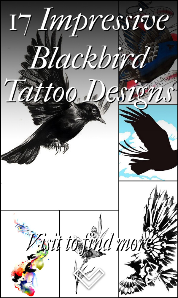 17 Impressive Blackbird Tattoo Designs