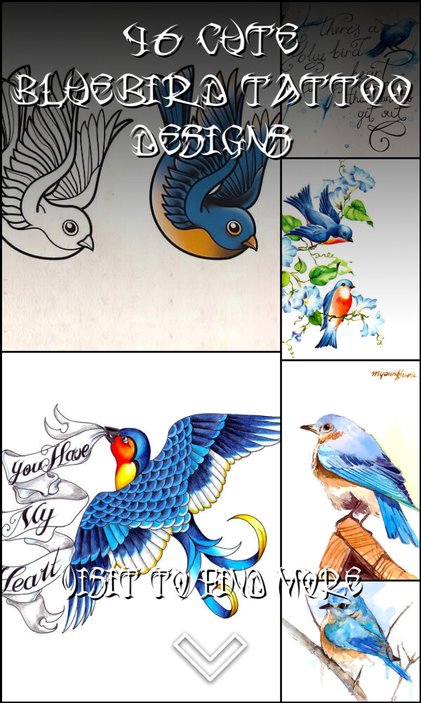 46 Cute Bluebird Tattoo Designs