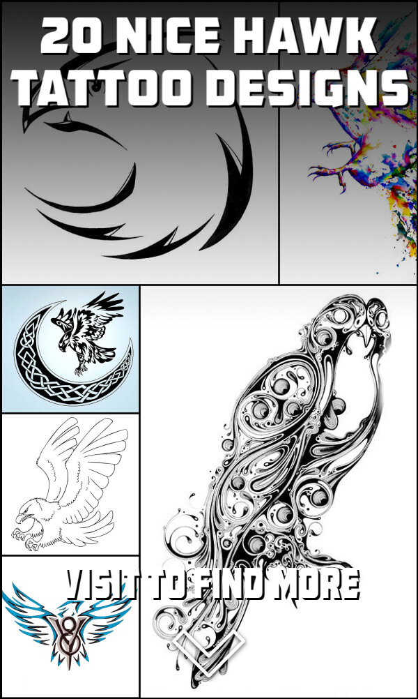 20 Nice Hawk Tattoo Designs
