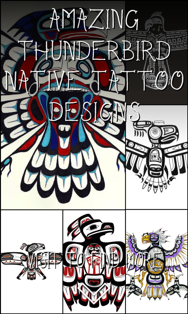 12 Amazing Thunderbird Native Tattoo Designs