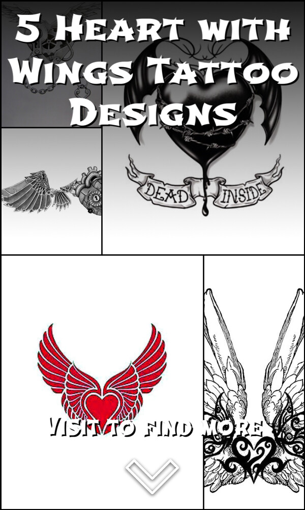 5 Heart with Wings Tattoo Designs