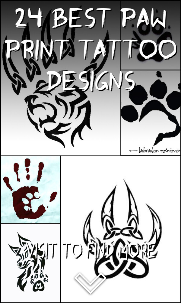 24 Best Paw Print Tattoo Designs