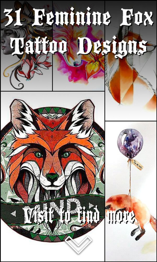 31 Feminine Fox Tattoo Designs