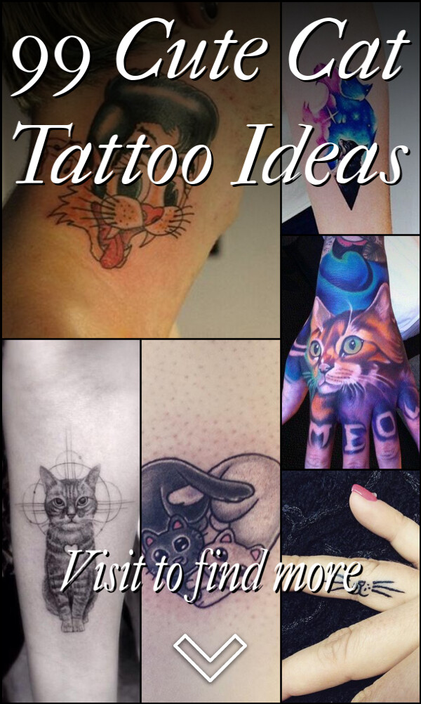 99 Cute Cat Tattoo Ideas