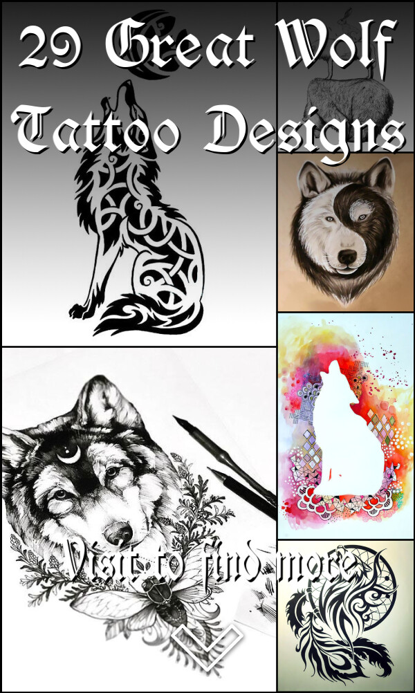 29 Great Wolf Tattoo Designs
