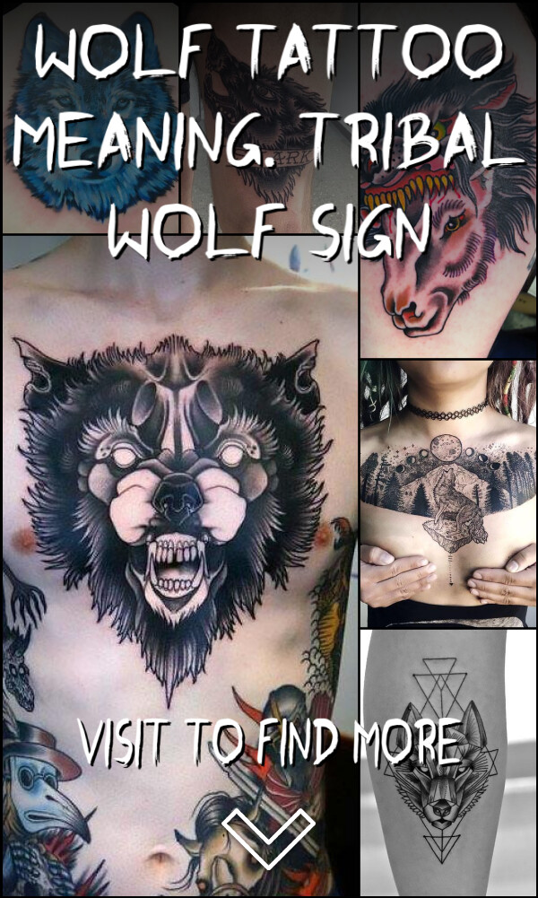 Wolf Tattoo Meaning. Tribal Wolf Sign