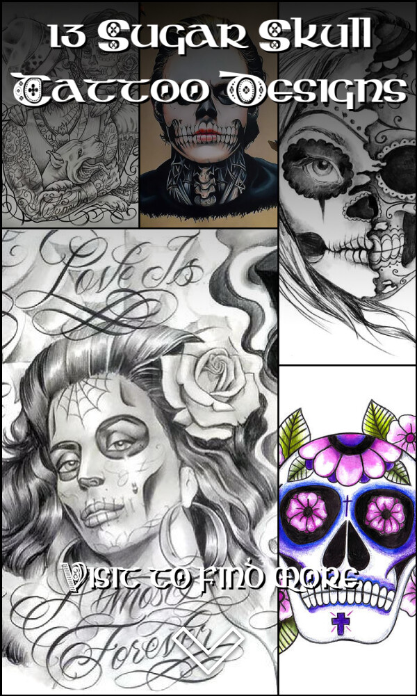 13 Sugar Skull Tattoo Designs