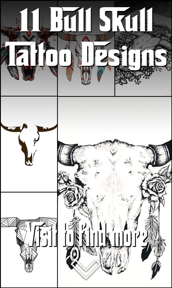 11 Bull Skull Tattoo Designs