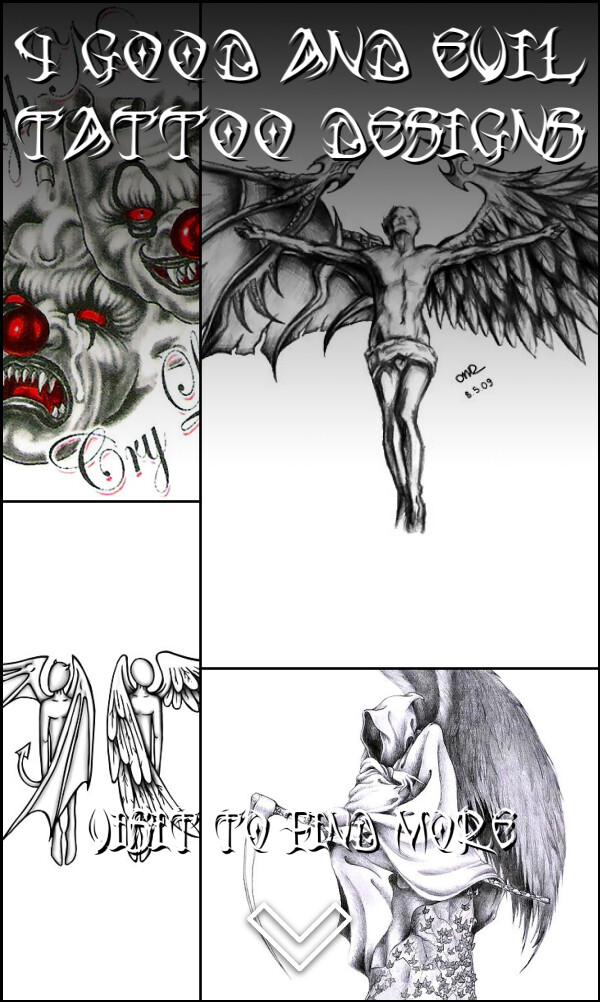 4 Good and Evil Tattoo Designs