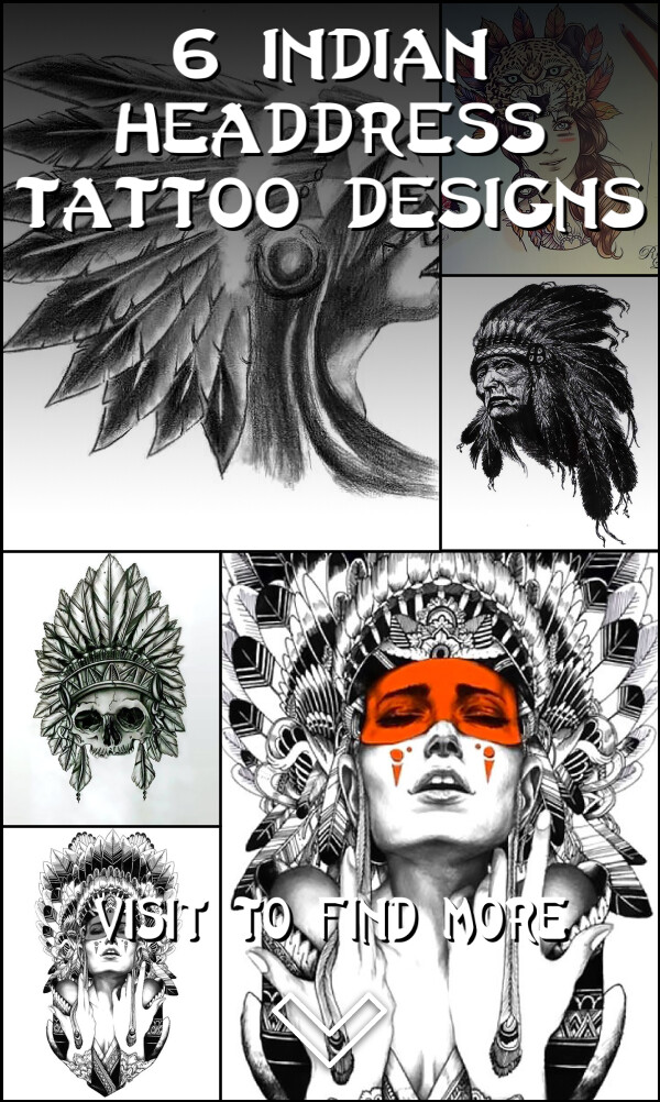 6 Indian Headdress Tattoo Designs