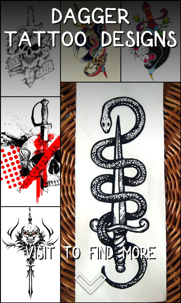 16 Dagger Tattoo Designs