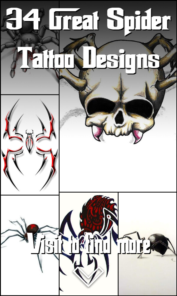 34 Great Spider Tattoo Designs