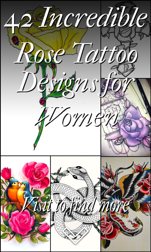 42 Incredible Rose Tattoo Designs for Women