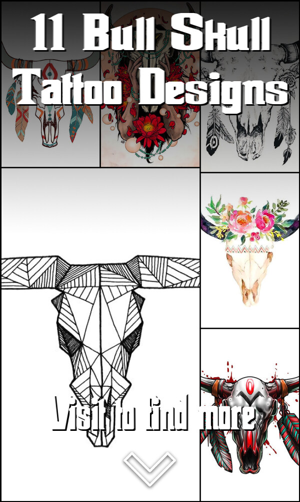 11 Bull Skull Tattoo Designs